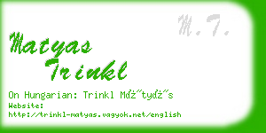 matyas trinkl business card